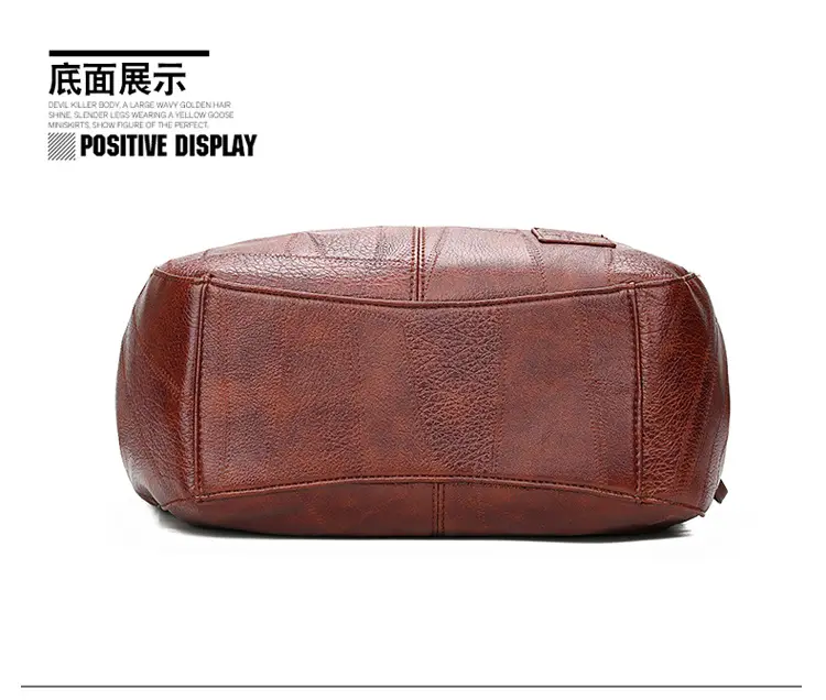 Black Leather Shoulder Bag with Multiple Compartments for Women — feature 32