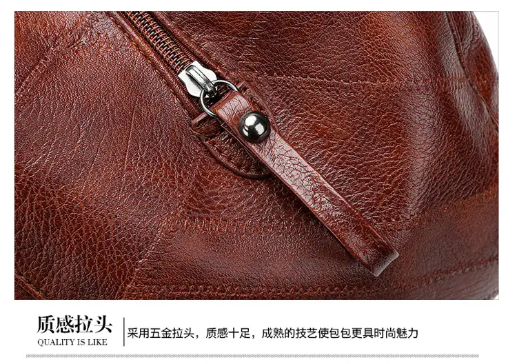 Black Leather Shoulder Bag with Multiple Compartments for Women — feature 34