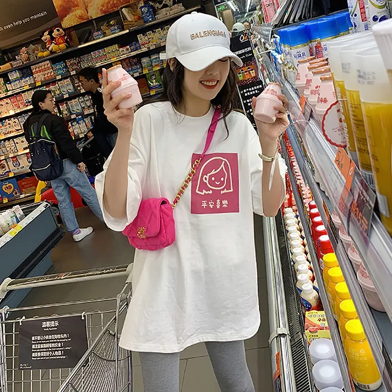 Women Pink Printed T-Shirt Summer Wear 2025