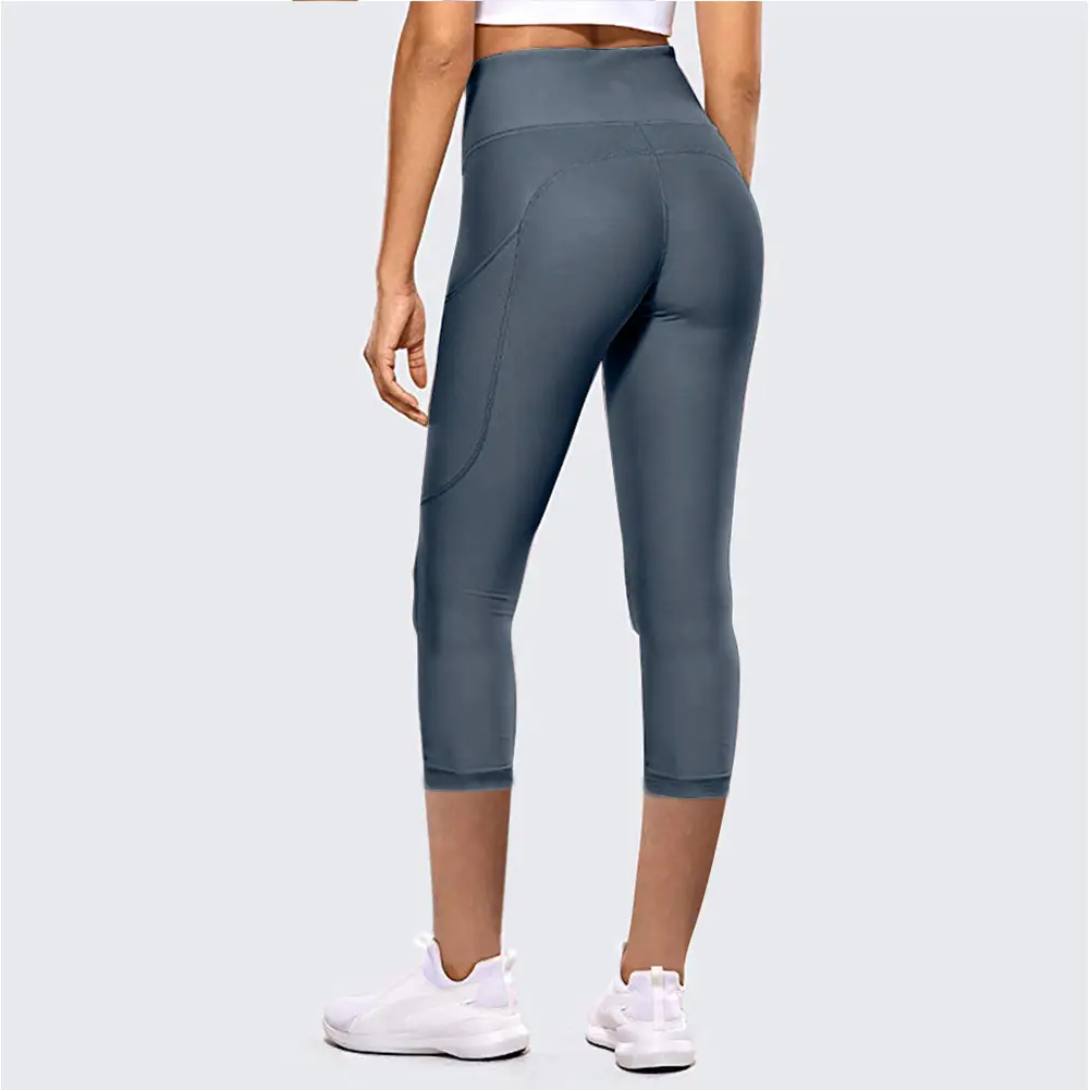 2023 Women's Purple Yoga Sports Tight High Waist Cropped Pants - Image 7
