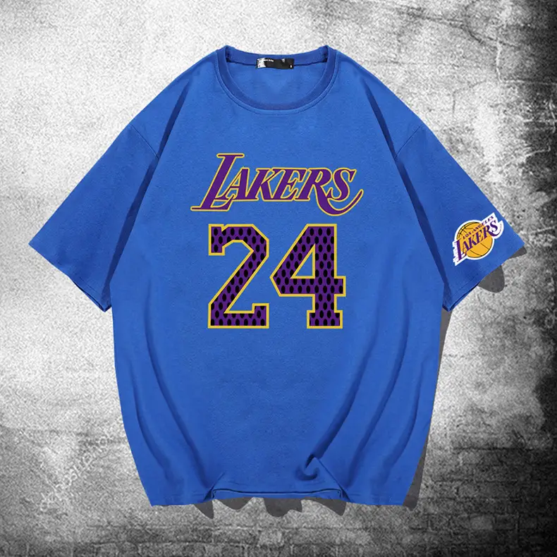 Men Lakers 24 T-Shirt Red Short Sleeve Summer - Image 11