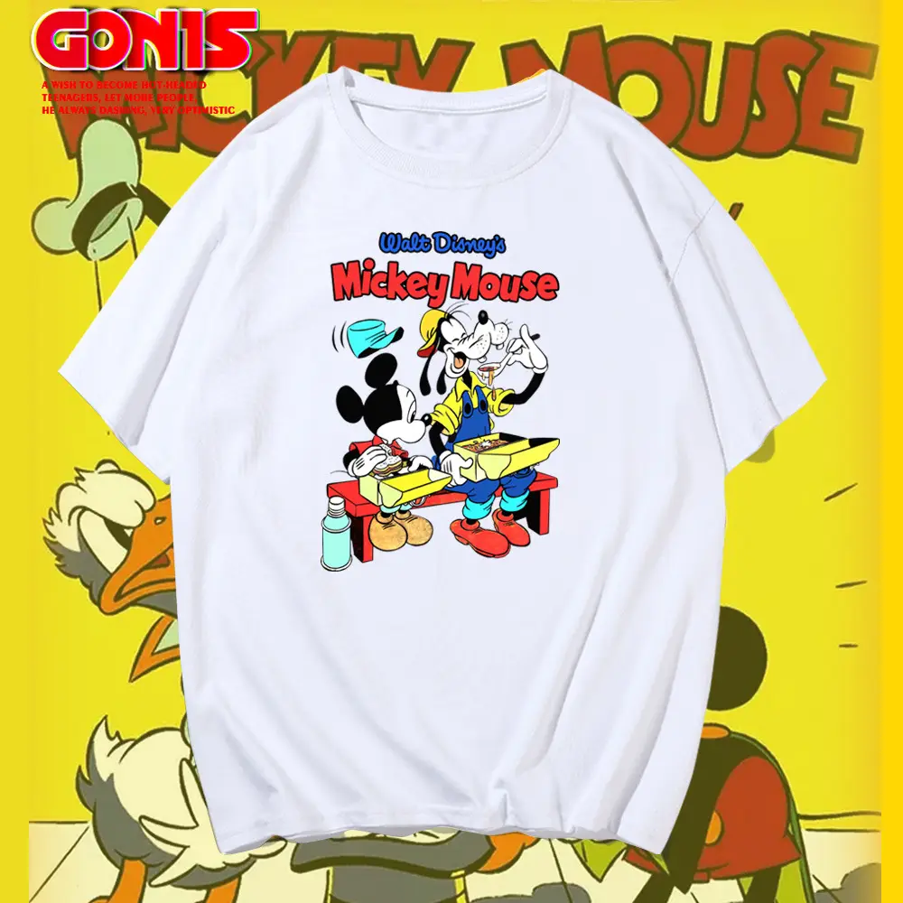 Y Summer Donald Duck T-Shirt Yellow Loose Fit