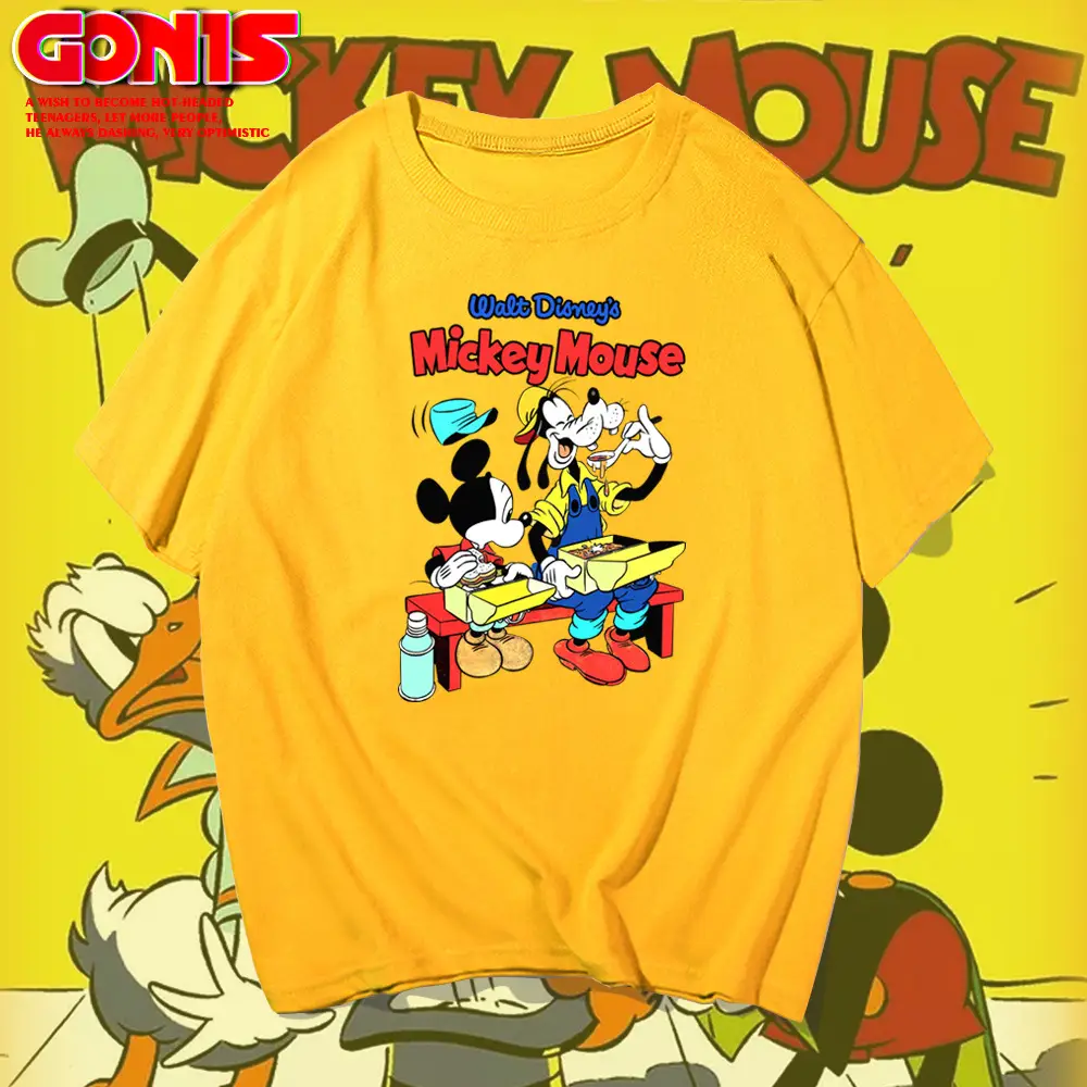 Y Summer Donald Duck T-Shirt Yellow Loose Fit