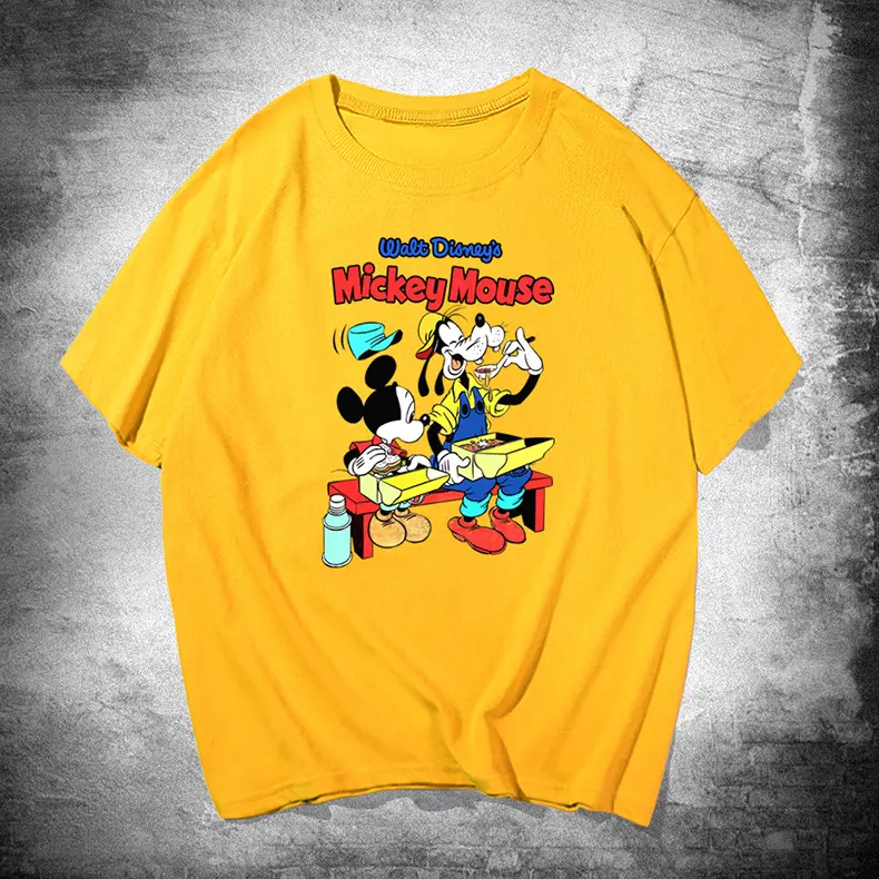 Y Summer Donald Duck T-Shirt Yellow Loose Fit