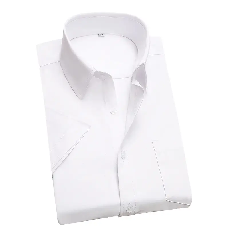Men's Light Blue Long Sleeve Business Shirt Loose Fitting - Image 17