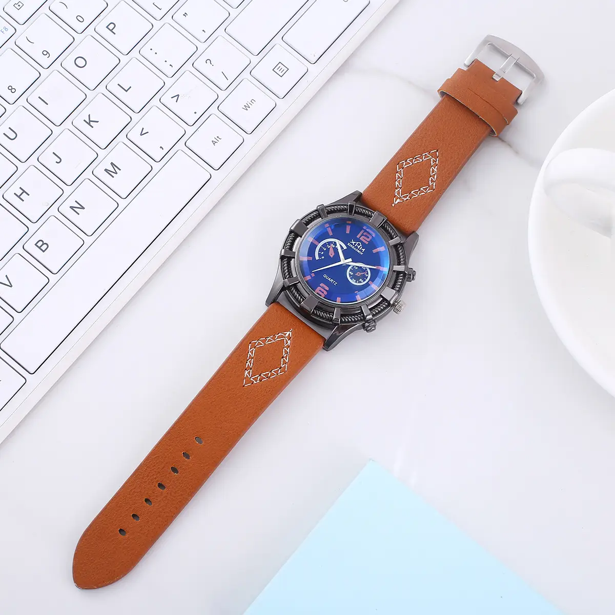 Vintage Style Watch Set with Belt, Wallet, Pen & Perfume — feature 5