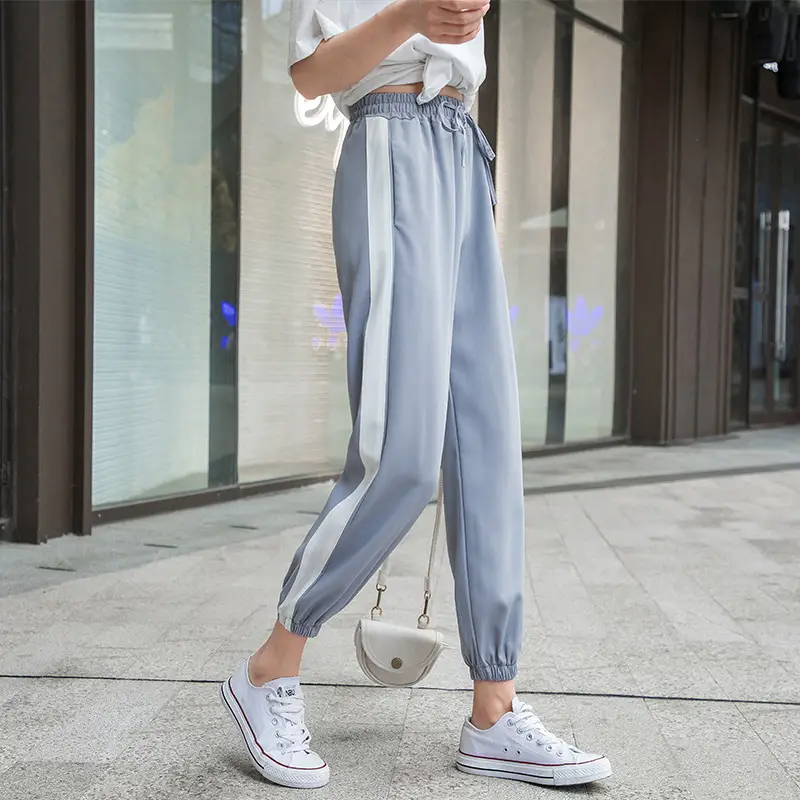 Women Korean Style Loose Spring Ankle Pants Pink - Image 6