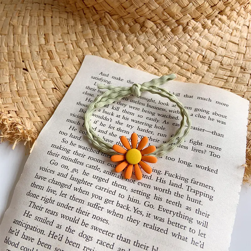 Sweet Daisy Hair Rings for Women with Colorful Braids