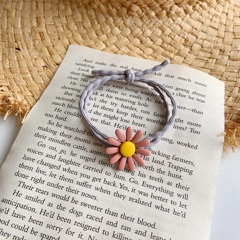Sweet Daisy Hair Rings for Women with Colorful Braids