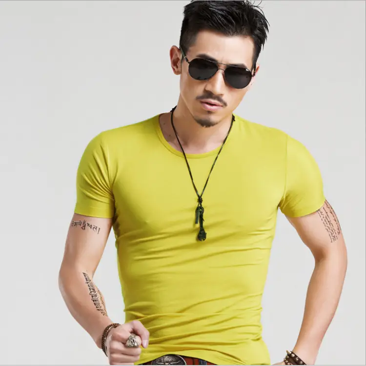 Men Navy V-Neck T-Shirt 9.9 Free - Image 15
