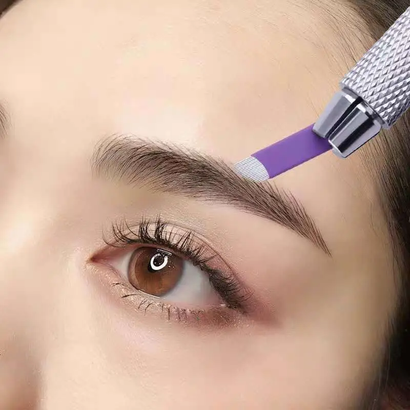 Purple Skin Needle Eyebrow Embroidery Tools 18mm — feature 2