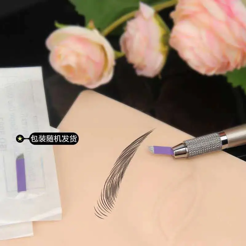 Purple Skin Needle Eyebrow Embroidery Tools 18mm — feature 3