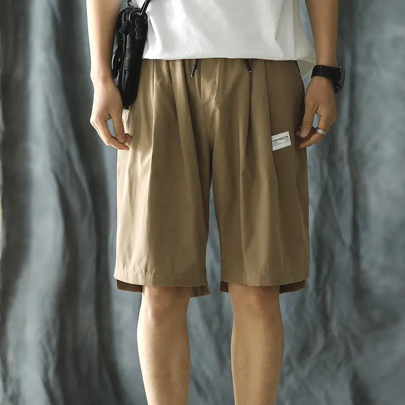 Trendy Plus Size Loose Shorts for Men Solid Color - Image 9