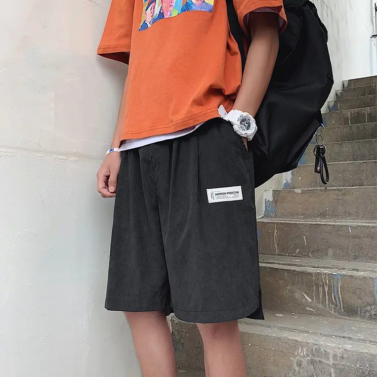 Trendy Plus Size Loose Shorts for Men Solid Color - Image 5