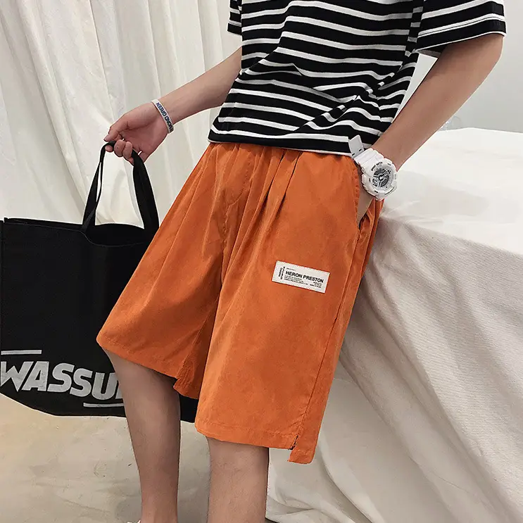 Trendy Plus Size Loose Shorts for Men Solid Color - Image 8