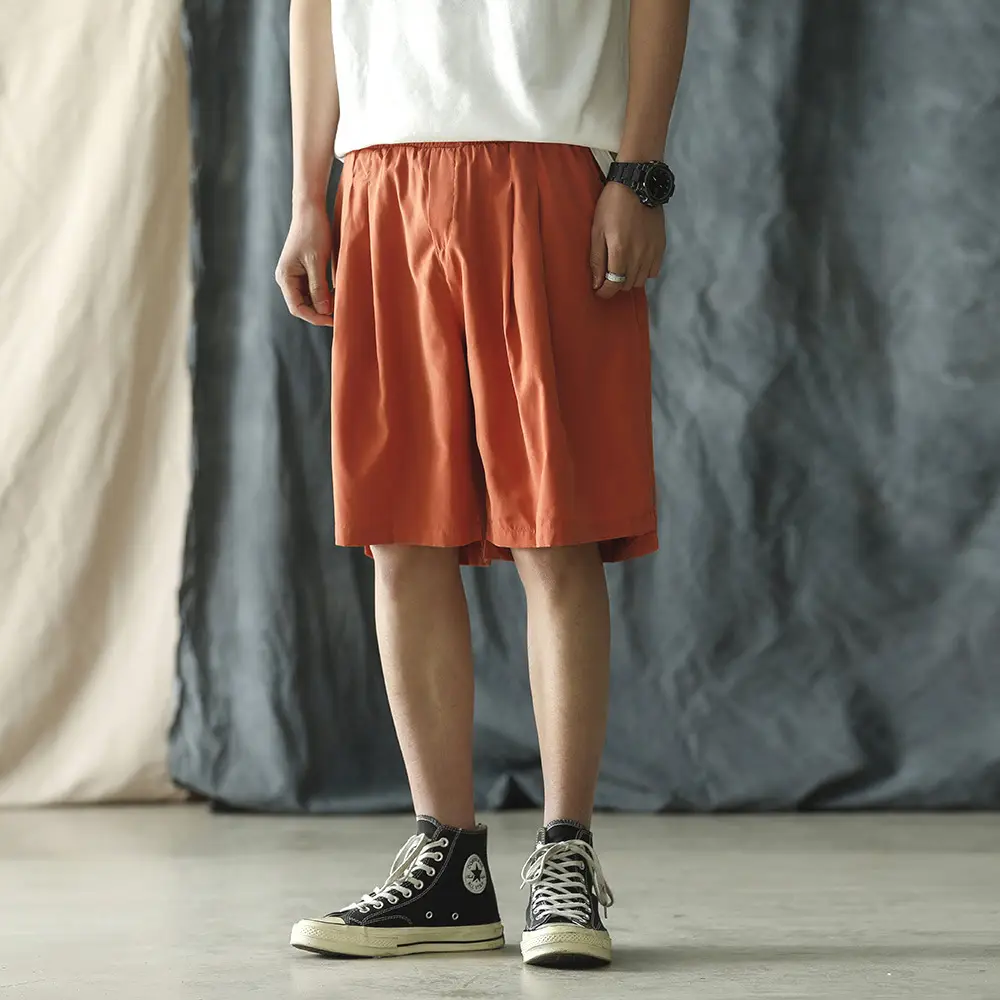 Trendy Plus Size Loose Shorts for Men Solid Color - Image 4