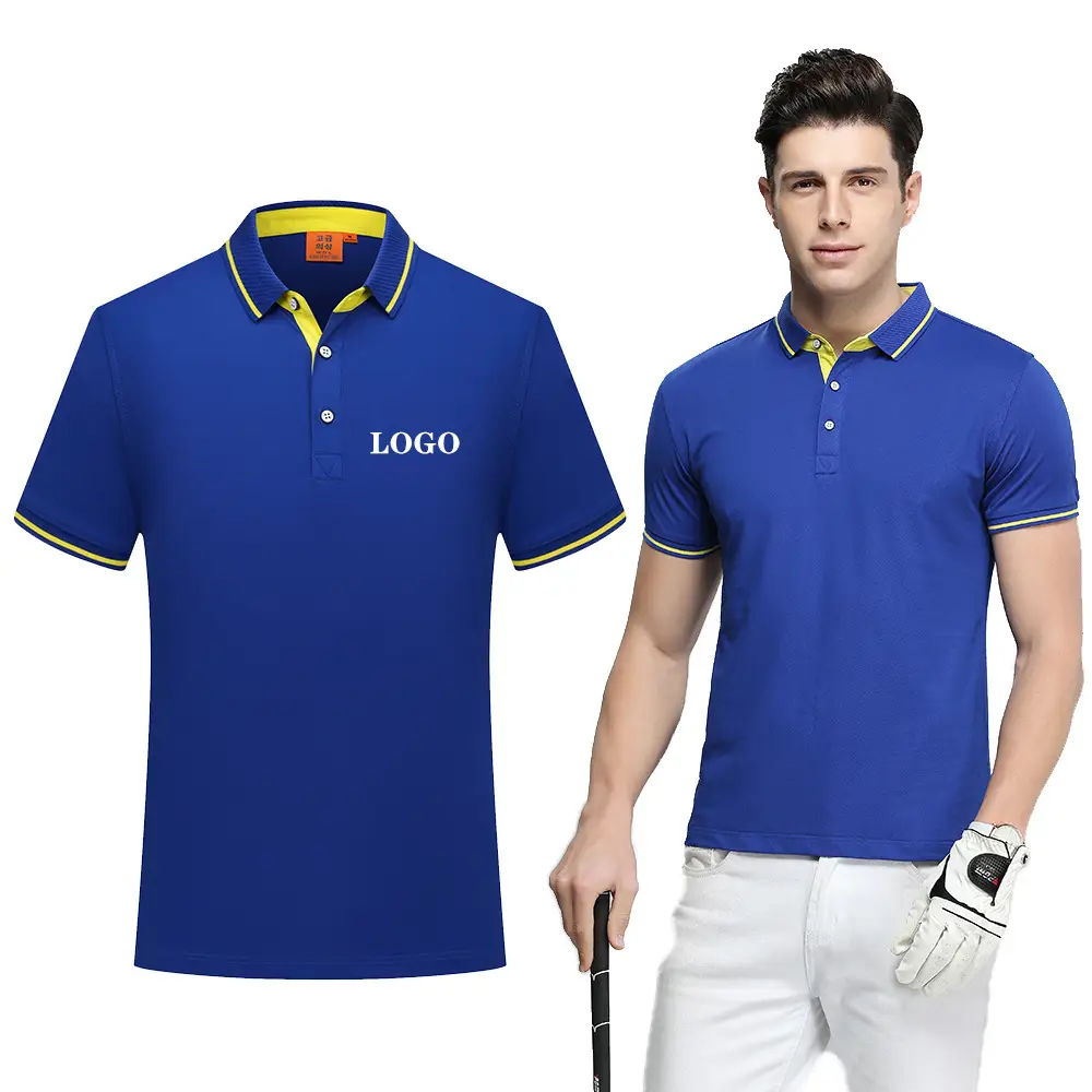 Men Green Polo Shirt with Logo Embroidery