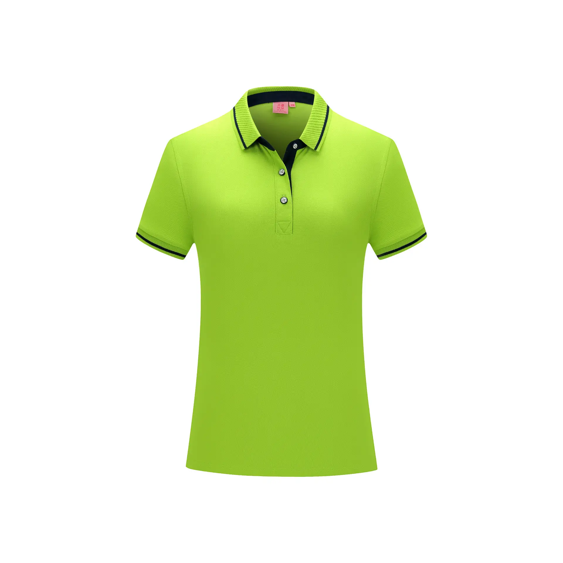 Men Green Polo Shirt with Logo Embroidery