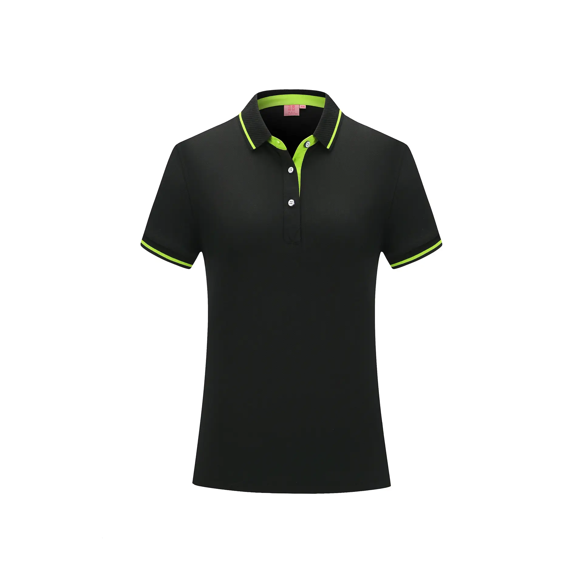 Men Green Polo Shirt with Logo Embroidery