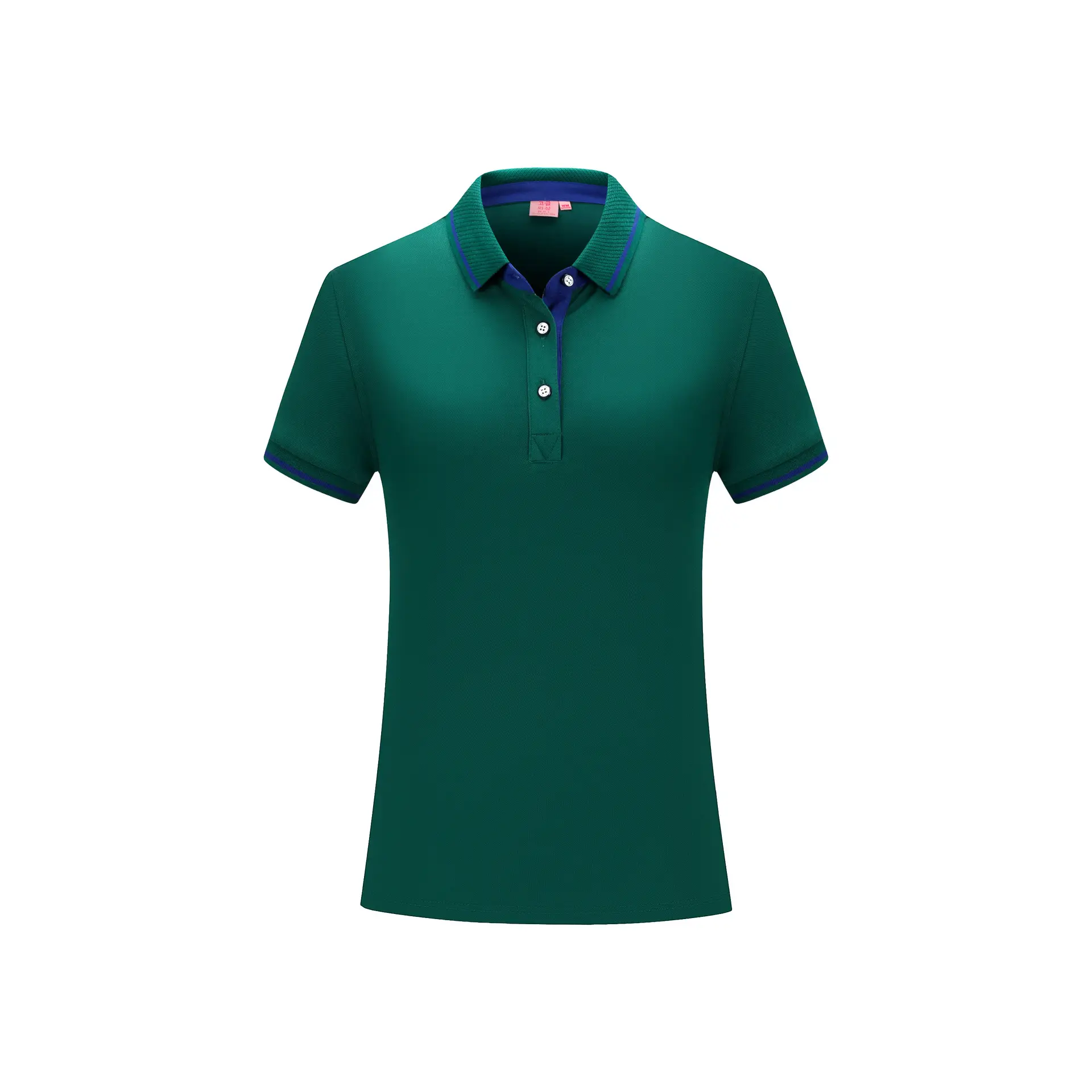 Men Green Polo Shirt with Logo Embroidery