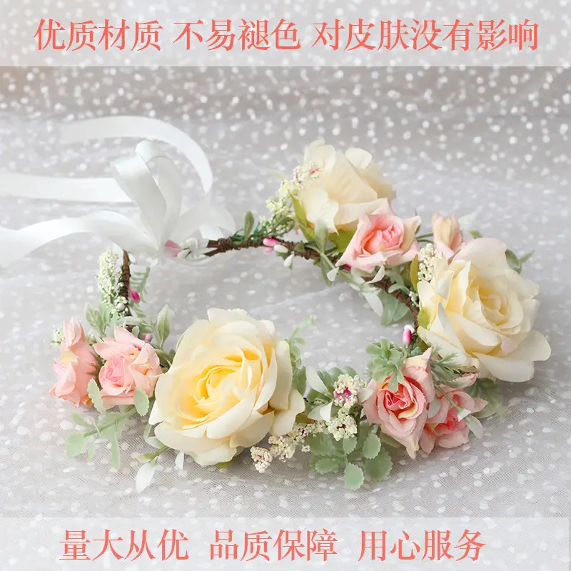Artificial Rose Wreath Hairband for Girls Selfie Accessory - Image 6