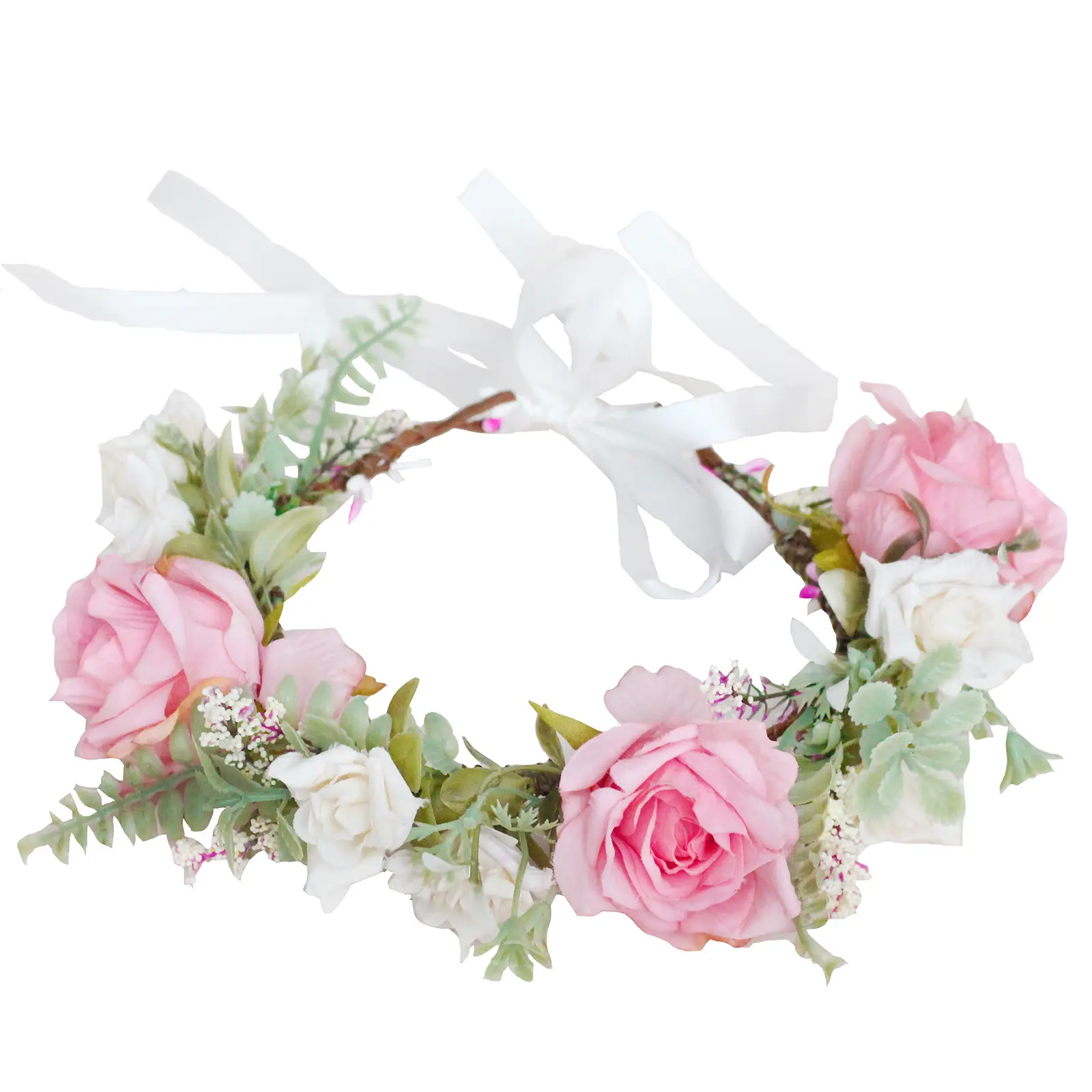 Artificial Rose Wreath Hairband for Girls Selfie Accessory - Image 7