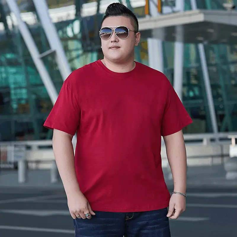 New Summer Cotton T-Shirt Large Plus Size Round Neck - Image 2