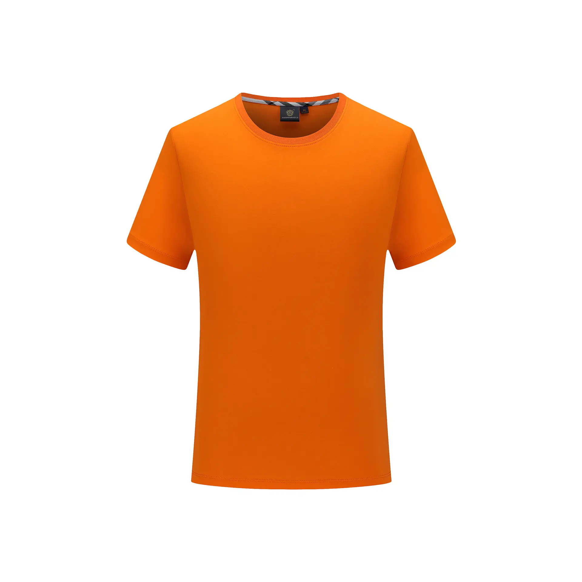 Summer Cotton Round Neck T-Shirt White Blue Red