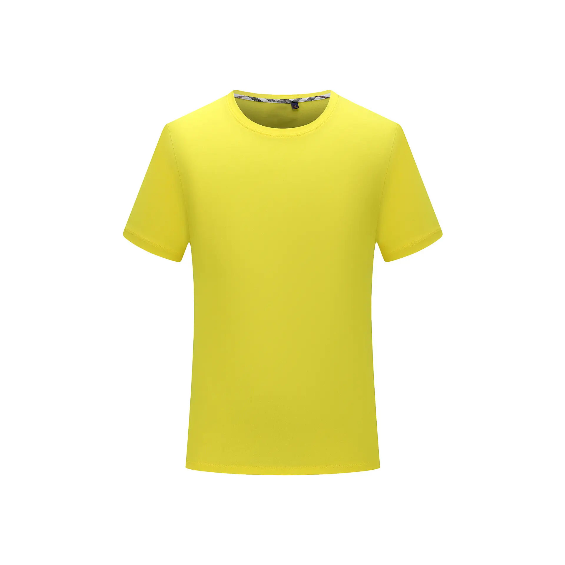 Summer Cotton Round Neck T-Shirt White Blue Red