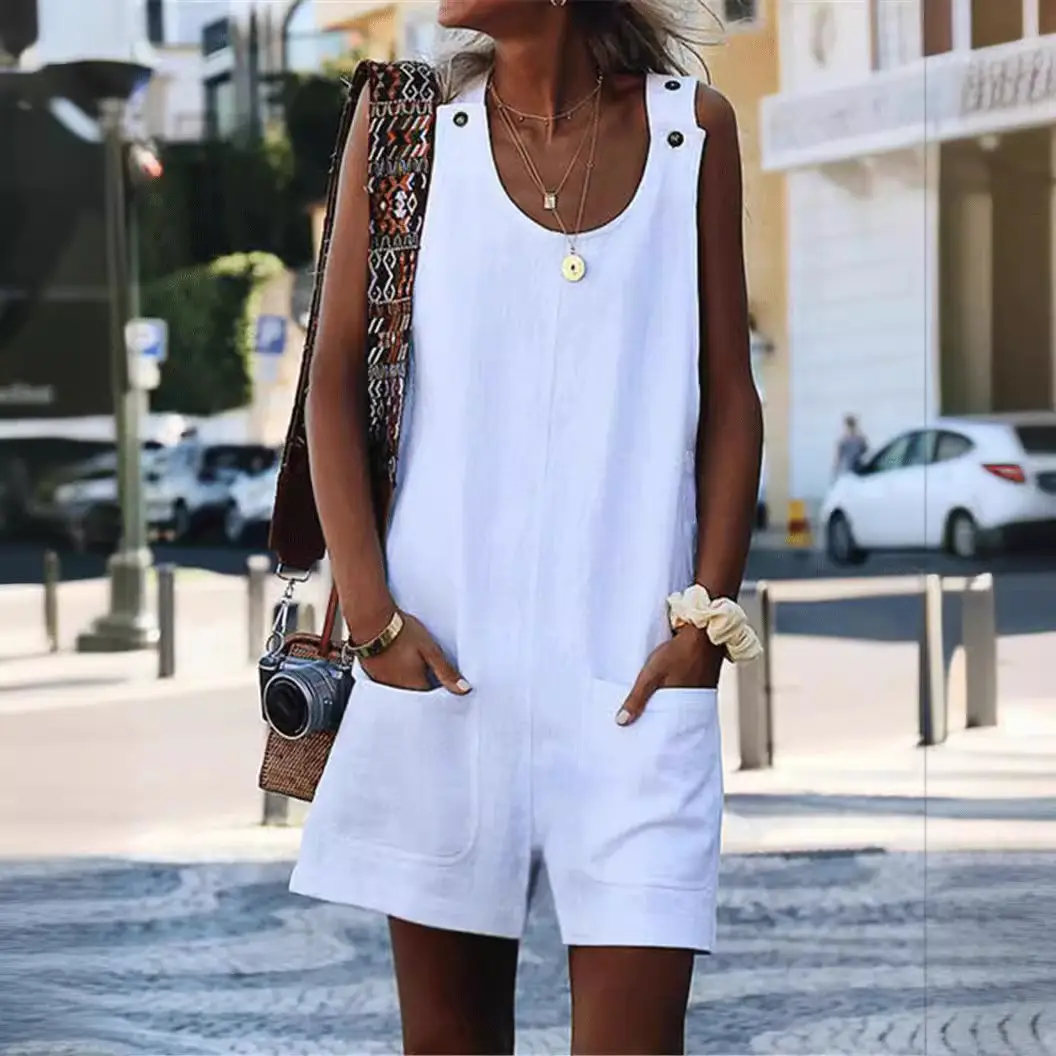 Women's 2020 Summer Tank Top Shorts Set Turquoise - Image 8