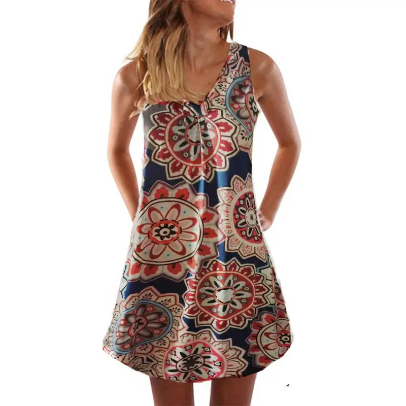 Women Floral Pink Skirt Summer Dress 2021