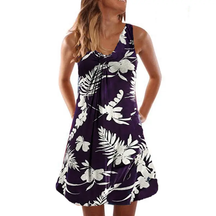Women Floral Pink Skirt Summer Dress 2021