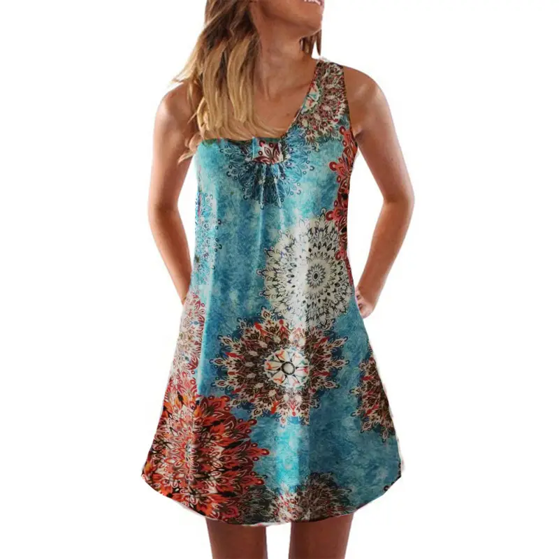 Women Floral Pink Skirt Summer Dress 2021