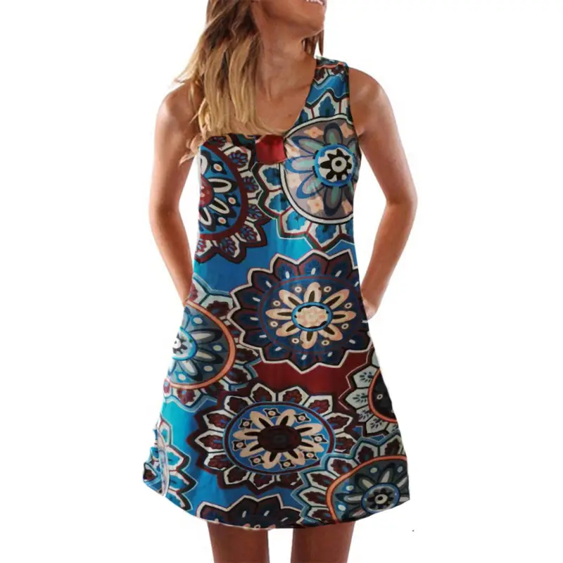 Women Floral Pink Skirt Summer Dress 2021