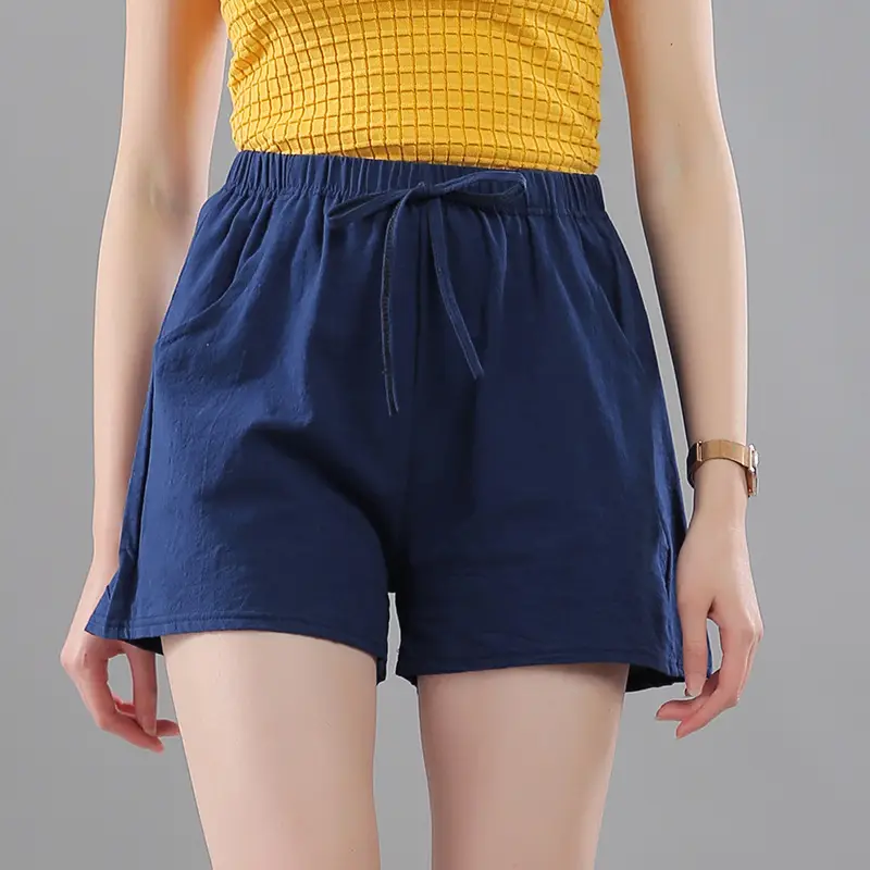 Women Pink Cotton Drawstring Shorts Casual Wear - Image 11