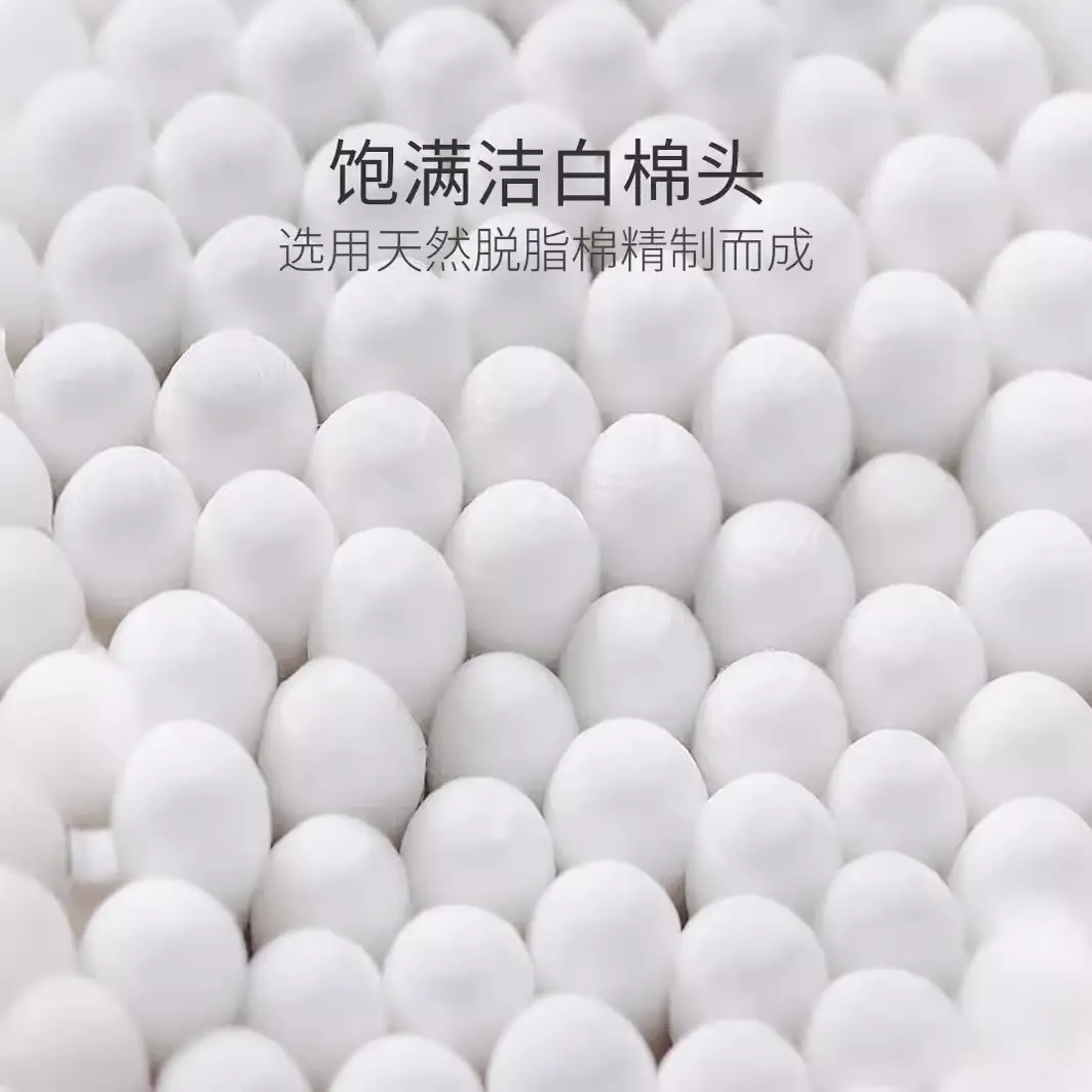 Silent Cotton Swabs 100 Pcs Double Round Head Makeup Removal - Image 3