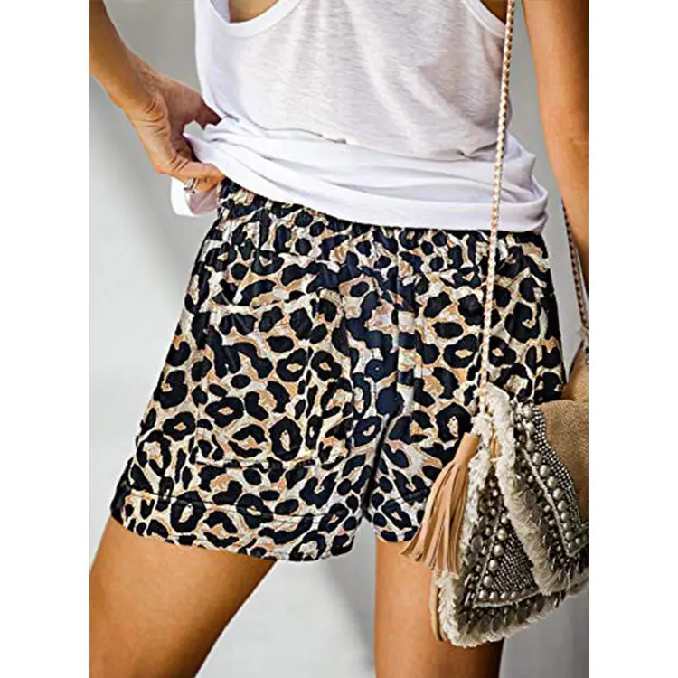 Women Orange High Waist Casual Shorts 2021 - Image 13
