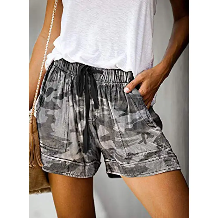 Women Orange High Waist Casual Shorts 2021 - Image 8