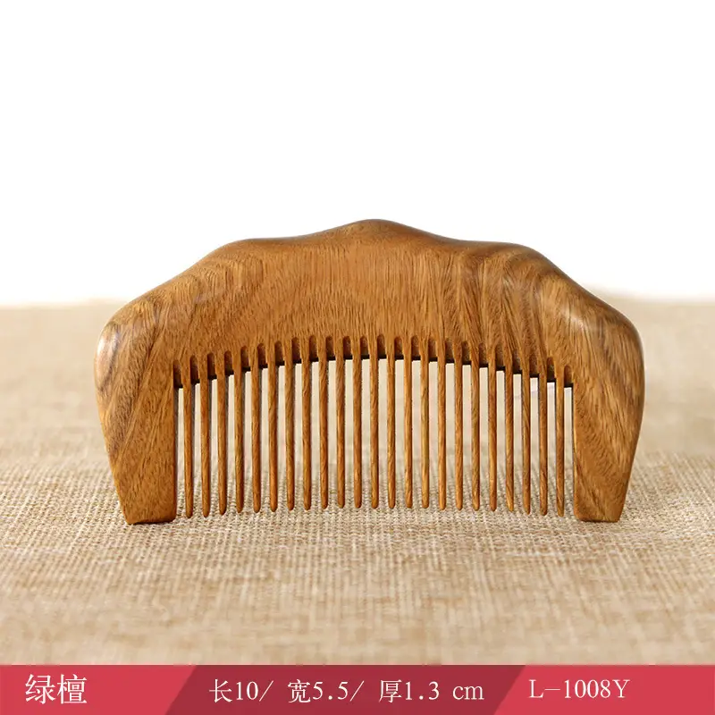 Green Sandalwood Hair Comb with Electrostatic Massage - Image 11
