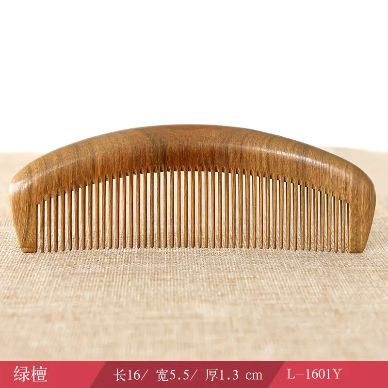Green Sandalwood Hair Comb with Electrostatic Massage - Image 3