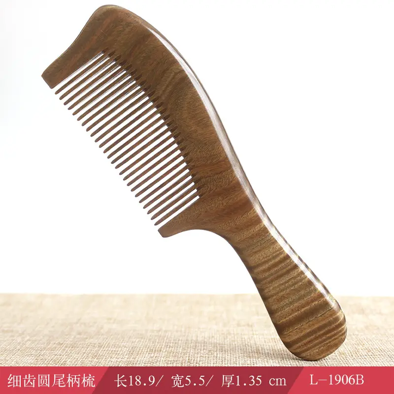 Green Sandalwood Hair Comb with Electrostatic Massage - Image 6
