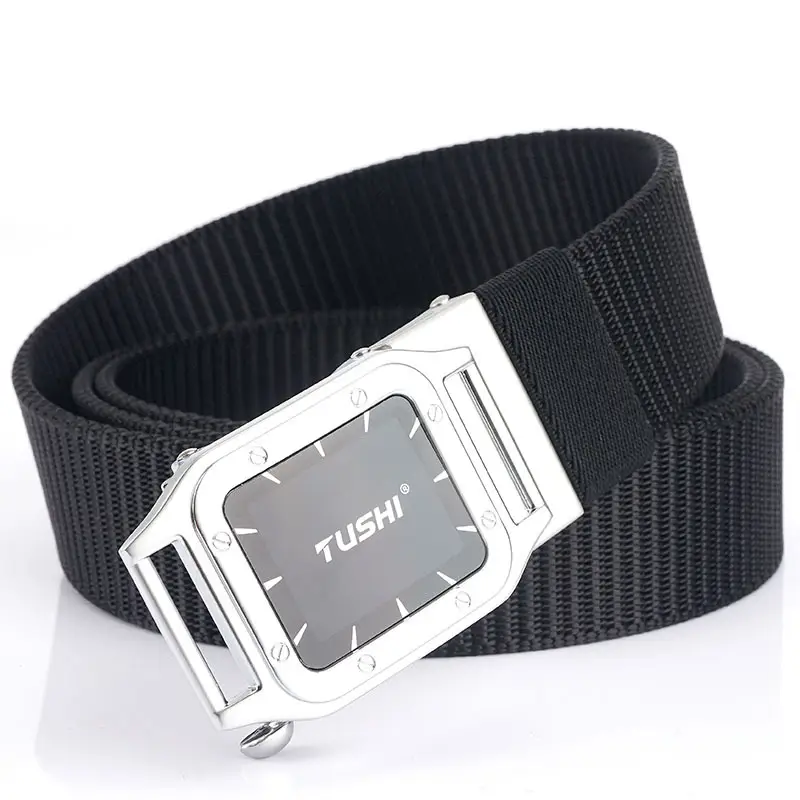 Tush Gold Belt Automatic Watch with Canvas Strap - Image 9