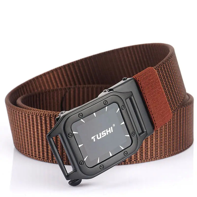 Tush Gold Belt Automatic Watch with Canvas Strap - Image 6