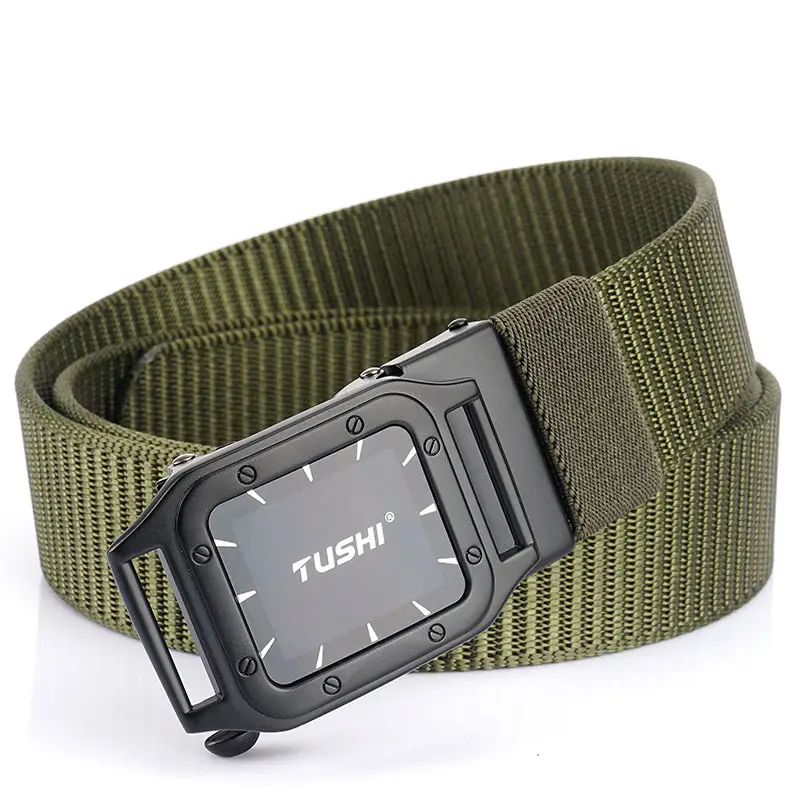 Tush Gold Belt Automatic Watch with Canvas Strap - Image 2