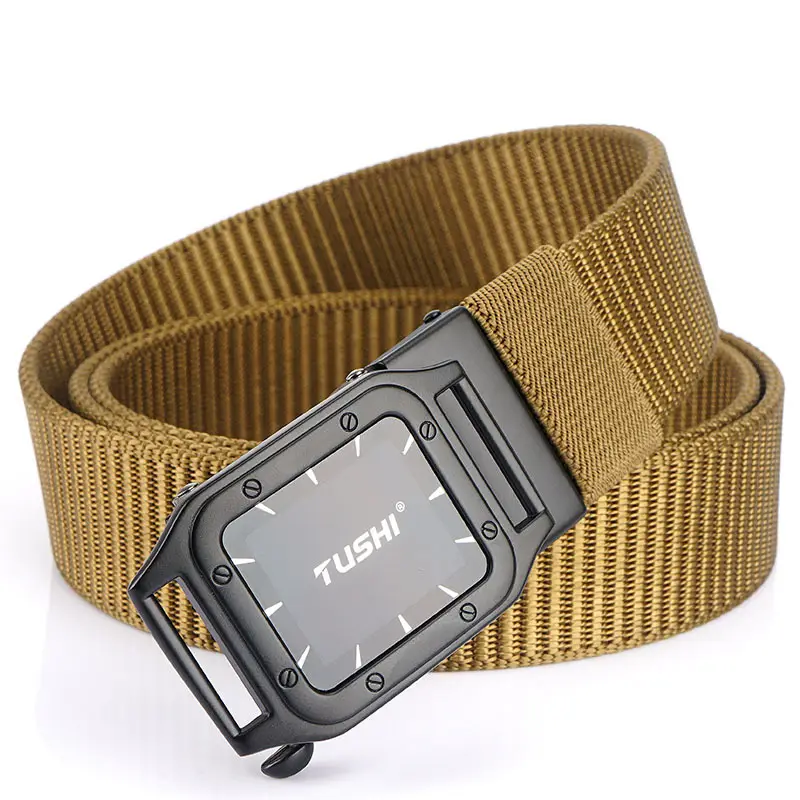 Tush Gold Belt Automatic Watch with Canvas Strap - Image 3