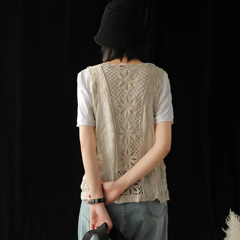 Women Hollow-out Vest Summer Vest Vest Top