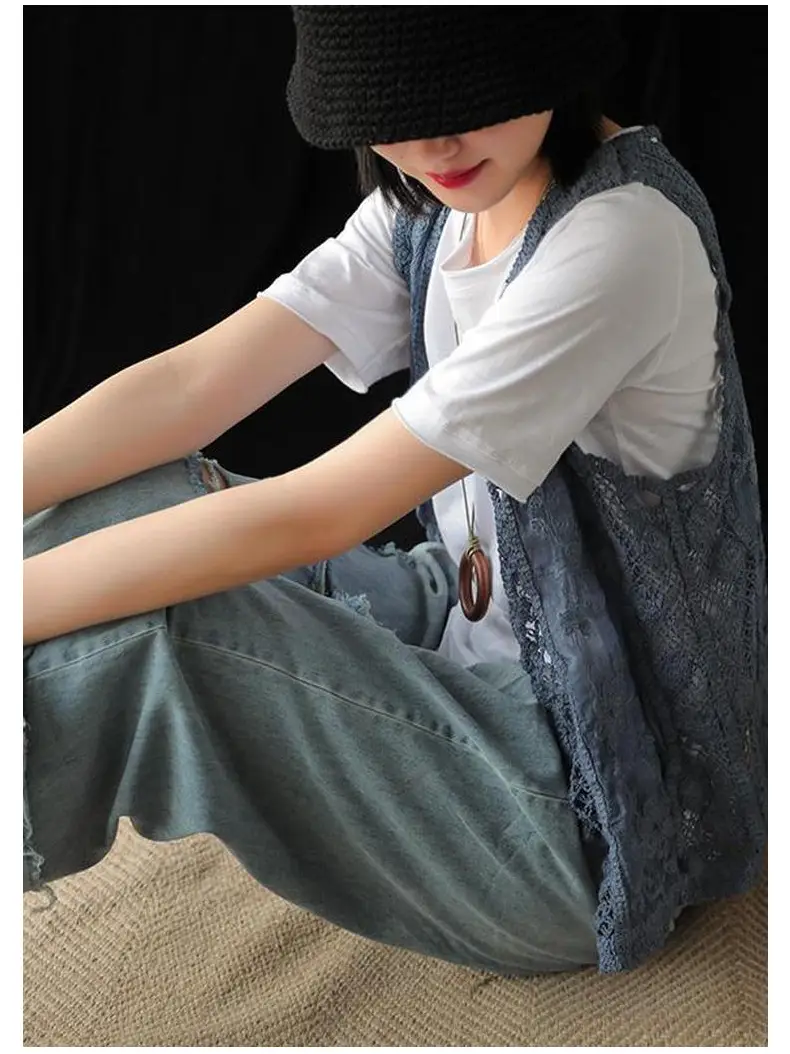 Women Hollow-out Vest Summer Vest Vest Top — feature 15