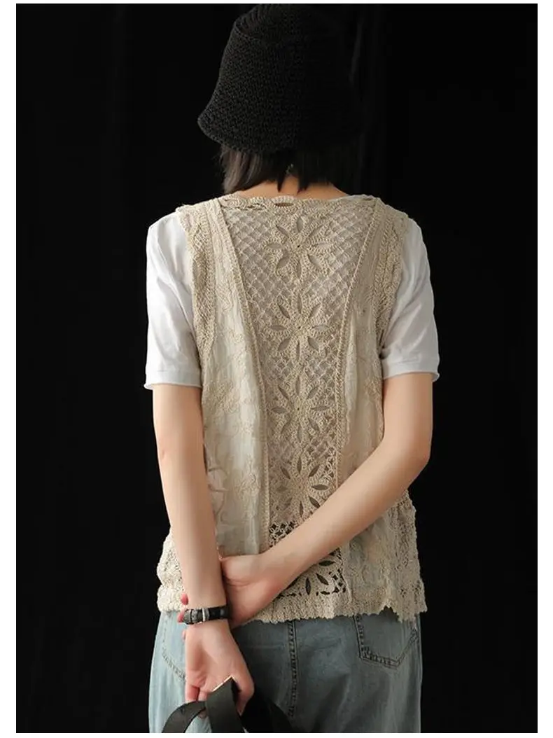 Women Hollow-out Vest Summer Vest Vest Top — feature 16