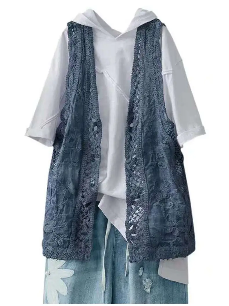 Women Hollow-out Vest Summer Vest Vest Top — feature 18