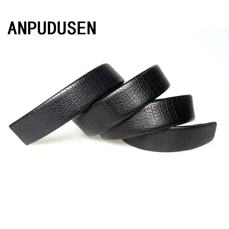 Men's Black Genuine Leather Wide Buckle Belt - Image 10